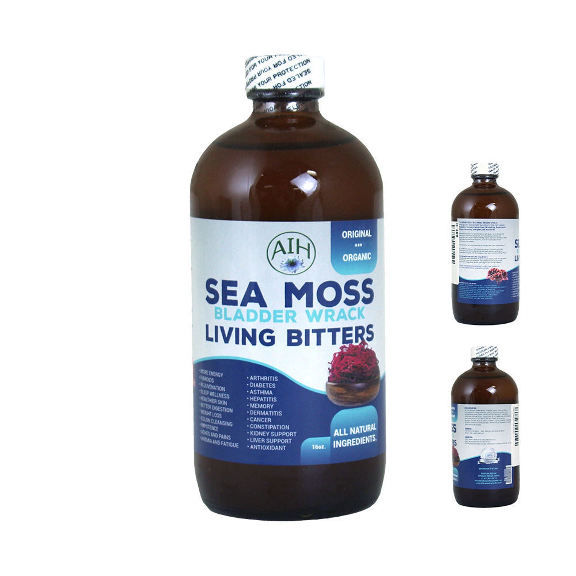 Sea Moss Bladder Wrack Living Bitters - 16oz - Natural Healing & Essentials