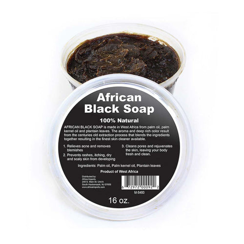 West African Black Soap Paste: 16 oz.